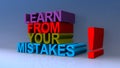 Learn from your mistakes on blue Royalty Free Stock Photo