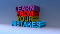 Learn from your mistakes on blue Royalty Free Stock Photo