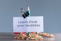 Learn From Your Mistakes Text Written On Paper Royalty Free Stock Photo