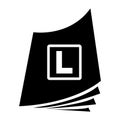 Learner driver car icon, vector illustration