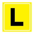 Learner driver car icon, vector illustration Royalty Free Stock Photo