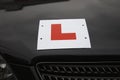 Learner Driver Symbol On Car Hood Royalty Free Stock Photo