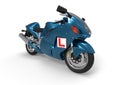 Learner sign on a motocicle concept