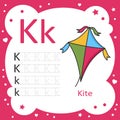 Learning Alphabet Tracing Letters Kite Royalty Free Stock Photo