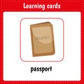 Learning cards for kids. Passport