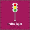 Learning cards for kids. Traffic light. Educational worksheets for kids. Preschool activity