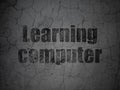 Learning concept: Learning Computer on grunge wall background Royalty Free Stock Photo