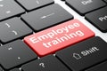 Learning concept: Employee Training on computer keyboard background Royalty Free Stock Photo