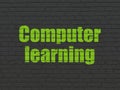 Learning concept: Computer Learning on wall background Royalty Free Stock Photo