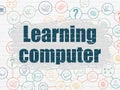 Learning concept: Learning Computer on wall background Royalty Free Stock Photo