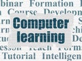 Learning concept: Computer Learning on wall background Royalty Free Stock Photo