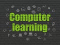 Learning concept: Computer Learning on wall background Royalty Free Stock Photo