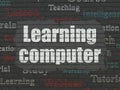 Learning concept: Learning Computer on wall background Royalty Free Stock Photo