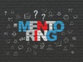 Learning concept: Mentoring on wall background Royalty Free Stock Photo