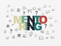 Learning concept: Mentoring on wall background Royalty Free Stock Photo