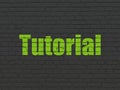 Learning concept: Tutorial on wall background Royalty Free Stock Photo