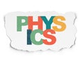 Learning concept: Physics on Torn Paper background