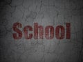 Learning concept: School on grunge wall background Royalty Free Stock Photo
