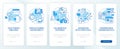Learning content management system blue onboarding mobile app screen