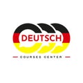 Learning Deutch German Language Class Logo. the language exchange program, forum, speech bubble