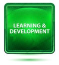 Learning & Development Neon Light Green Square Button