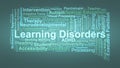 Learning Disorders Word Cloud. Educational Terms About Dyslexia, Dyscalculia, And Cognitive Challenges Royalty Free Stock Photo