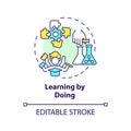 Learning by doing multi color concept icon Royalty Free Stock Photo