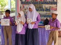 Learning English in a Muslim public school in Thailand Royalty Free Stock Photo