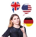 Learning of foreign languages concept. Royalty Free Stock Photo