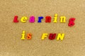 Learning fun message cork letters