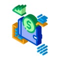 Learning functions parsing isometric icon vector illustration Royalty Free Stock Photo