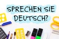 Learning german language concept, do you speak deutsch