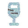 Learning and Growth Word Cloud Royalty Free Stock Photo