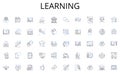 Learning line icons collection. Gathering, Reunion, Get-together, Brunch, Celebration, Reconnect, Chill vector and