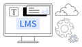 Learning Management System with Digital Tools, Cloud Integration, and Customization Options Royalty Free Stock Photo