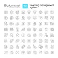 Learning management system linear icons set Royalty Free Stock Photo