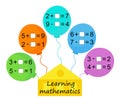 Learning mathematics. Mathematical puzzle game for kids. Preschool worksheet activity. Number range up to 10
