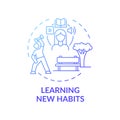 Learning new habits concept icon