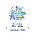 Learning new habits concept icon