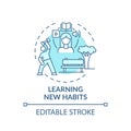 Learning new habits concept icon