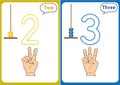 Learning the numbers 0-10, Flash Cards, educational preschool activities