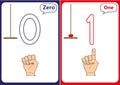 learning the numbers 0-10, Flash Cards, educational preschool activities