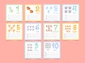 .Learning numbers worksheet for kids. Set of number tracing from 1 to 10 Royalty Free Stock Photo