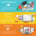Learning online, analize and business