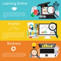 Learning online, analize and business