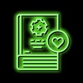 learning soft skill neon glow icon illustration