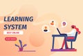 Learning System Best Online Horizontal Banner.