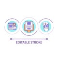 Learning system interface loop concept icon Royalty Free Stock Photo