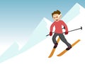 Learning to ski Royalty Free Stock Photo