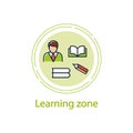 Learning zone concept line icon Royalty Free Stock Photo